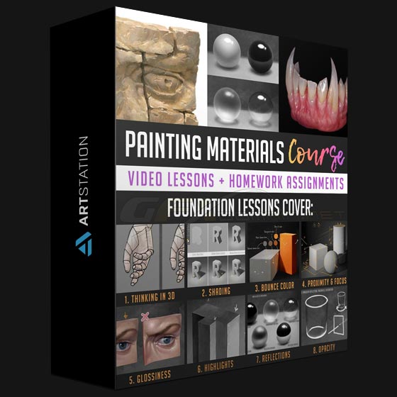 ArtStation Painting Materials Course Foundation Lessons 1 8 by Clint Cearley