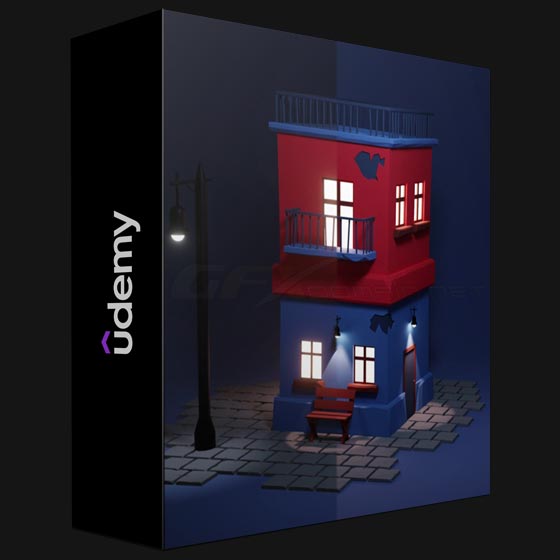 Udemy Animated 3D Building Scene in Blender