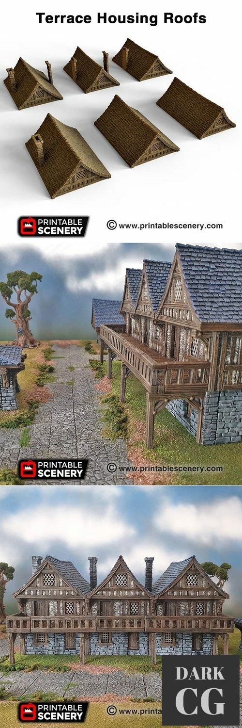 Terrace Housing Roofs – 3D Print