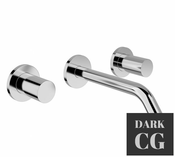 3D Model Kartell Twin Handled Concealed Basin Mixer 175 mm by Laufen