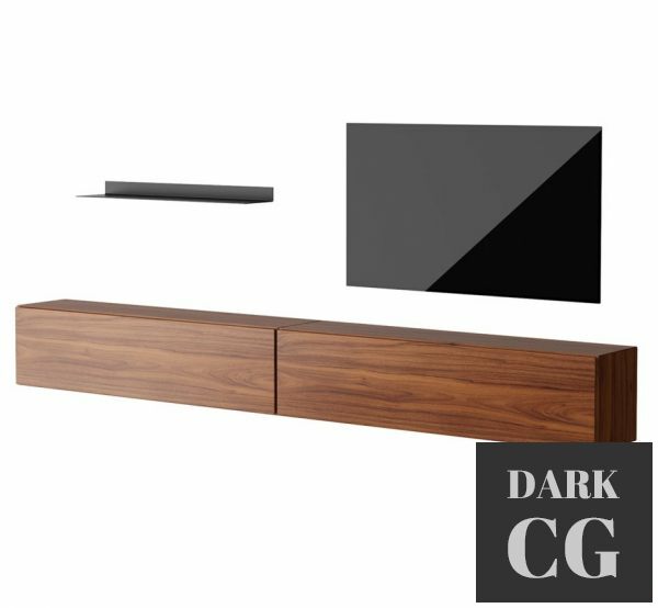 3D Model Lugano Wall Mounted Cabinet by BoConcept