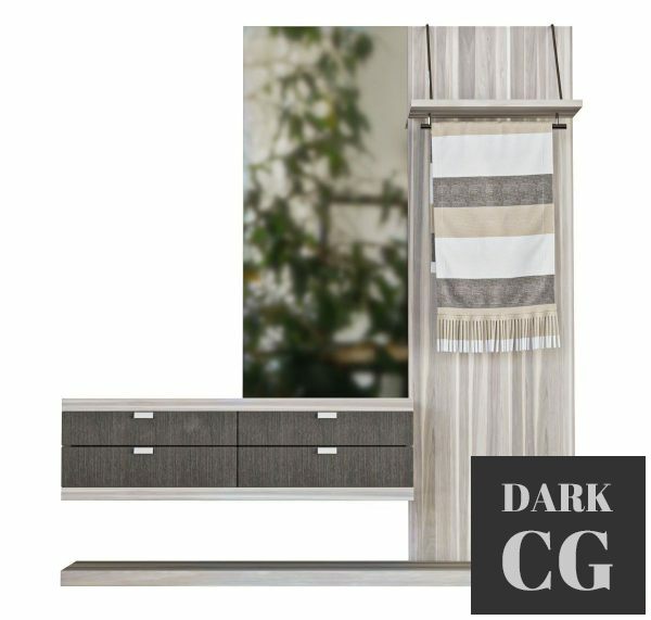 3D Model Schubladen Console Table