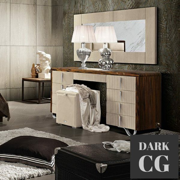 3D Model Toilette Dresser Romantic