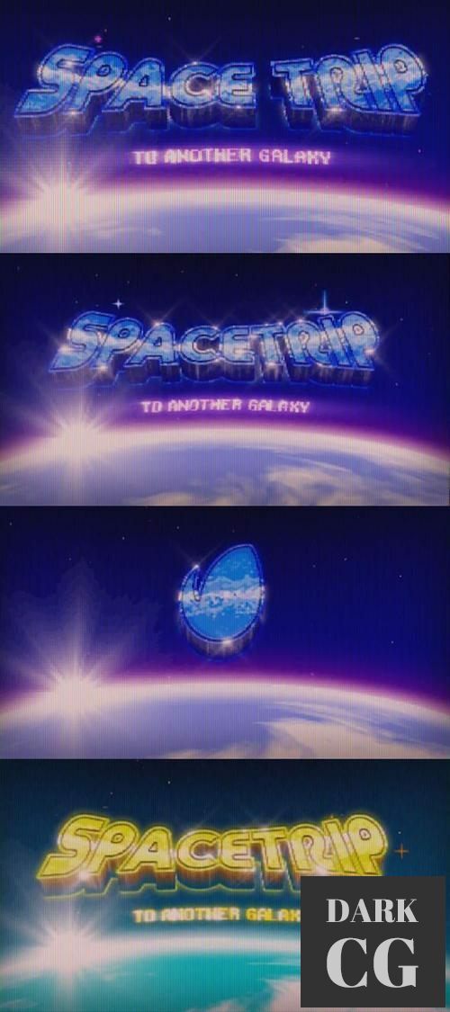 Retrowave Cosmic Title & Logo 35942606