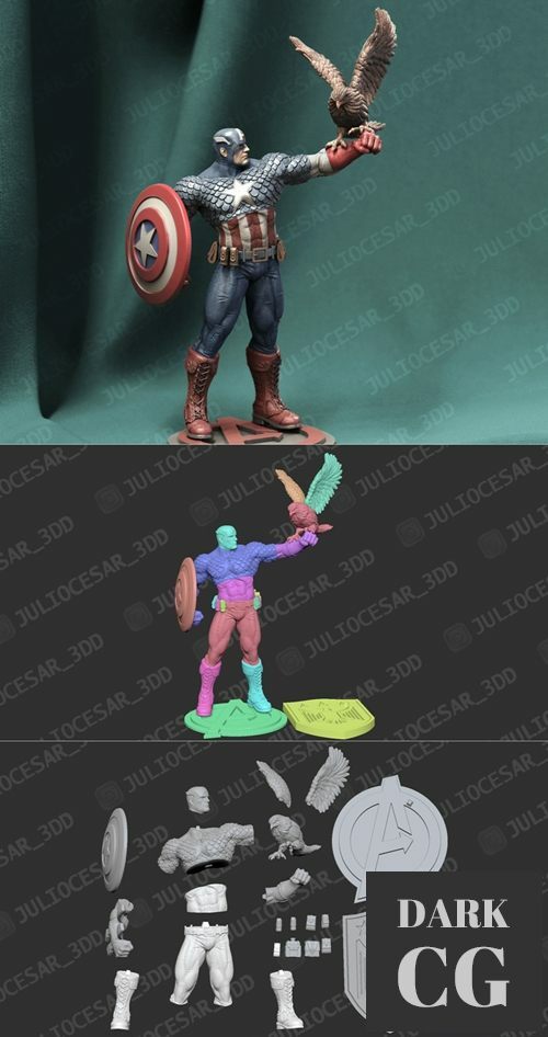 Captain America classic – 3D Print
