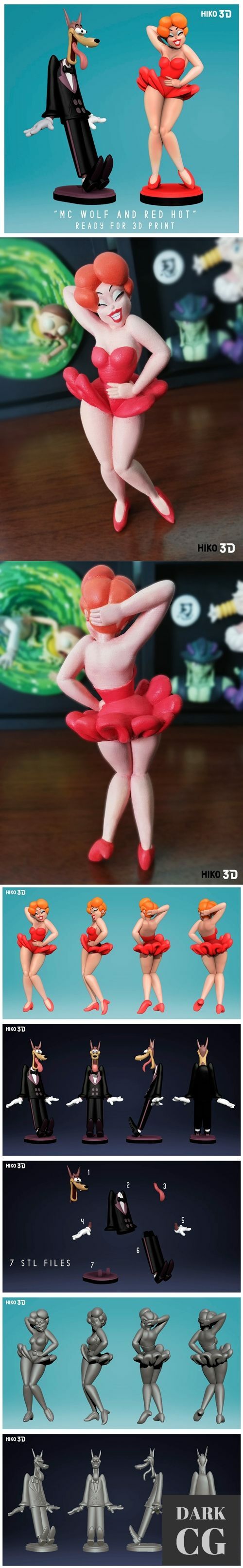 Red Hot and McWolf - Tex Avery – 3D Print