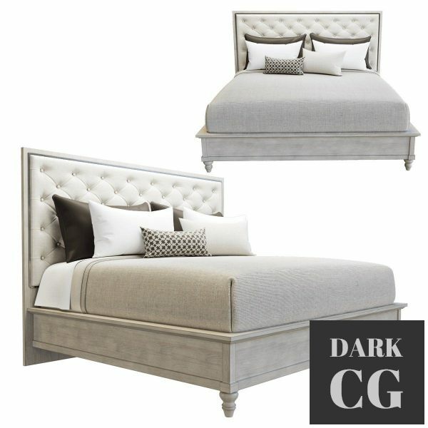 3D Model Bed from Oyster Bay collection