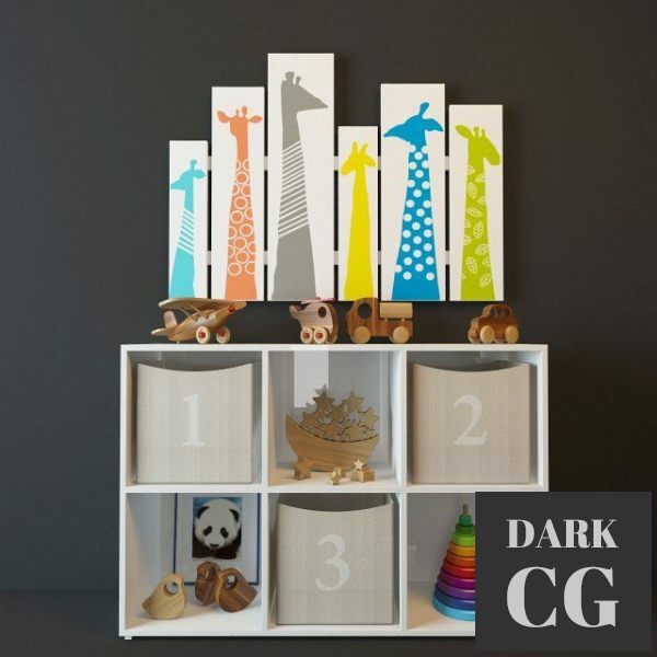 3D Model Sideboard for children room