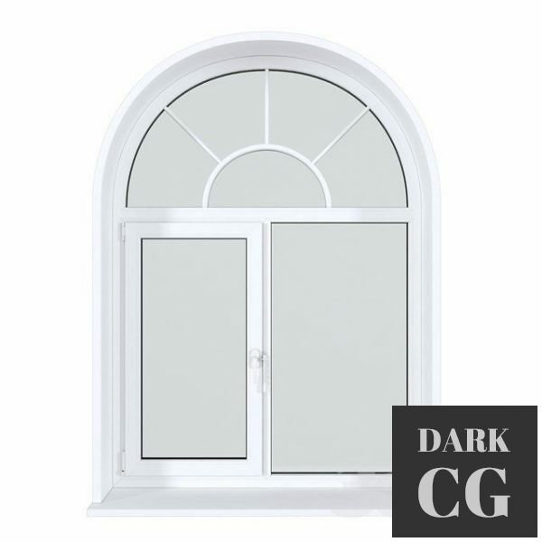 3D Model A set of arched plastic windows 18