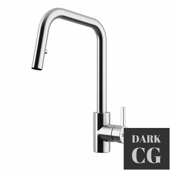 3D Model Kubus Kitchen Tap Pull Down Spray Spout by Franke