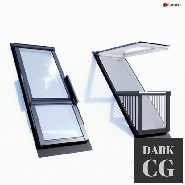 3D Model Dormer window balcony