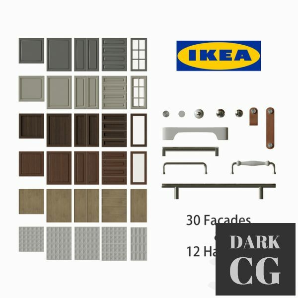 3D Model Facades and handles IKEA