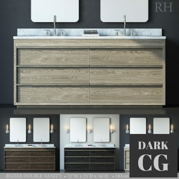 3D Model BEZIER DOUBLE VANITY
