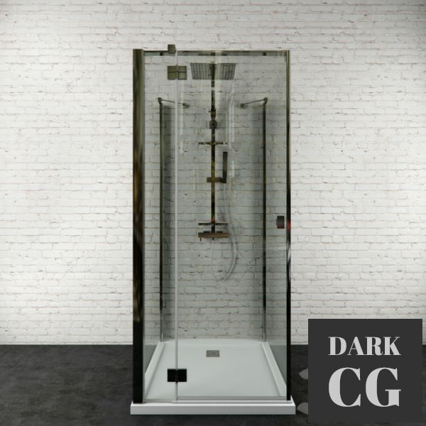 3D Model Shower stall Essenza kdj s shower system Touareg 2