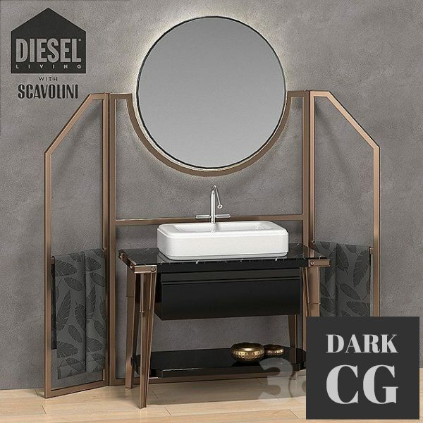 3D Model Diesel with Scavolini The Bathroom