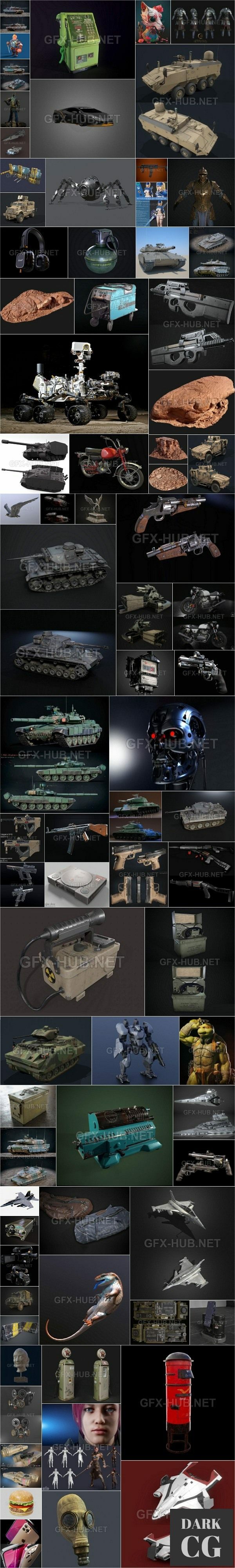 PBR Game 3D-Models Bundle February 2022