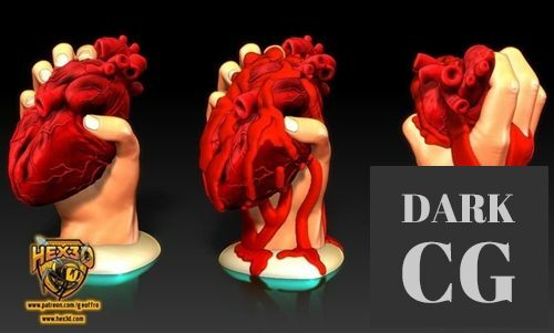 Crushed Valentines Heart V 1-4 – 3D Print