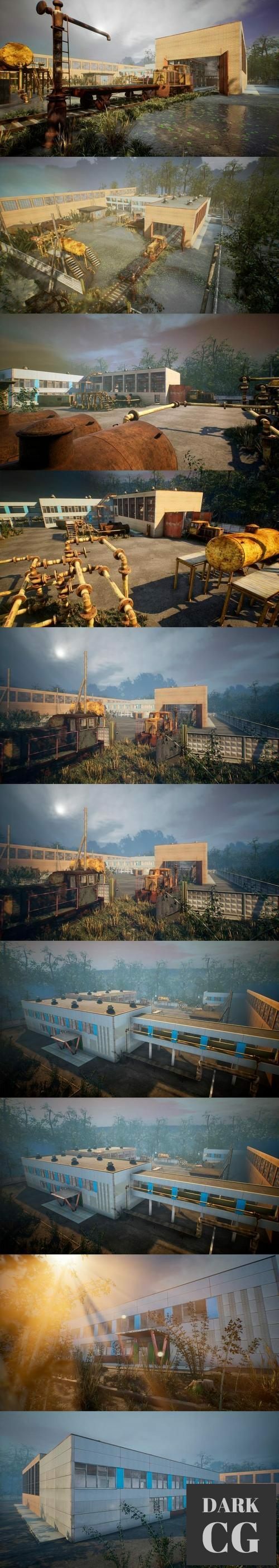 Unreal Engine Abandoned working railway zone