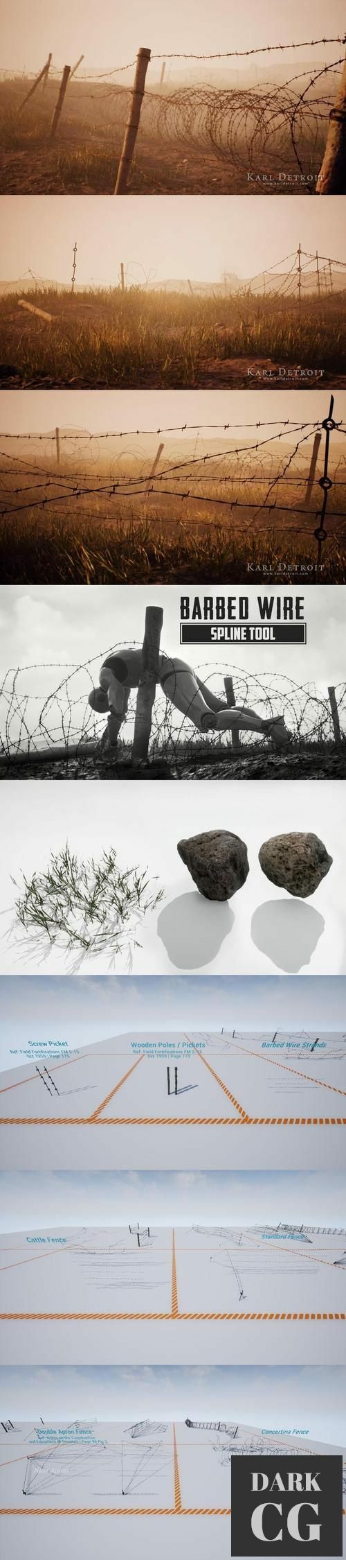 Unreal Engine Barbed Wire Spline Tool