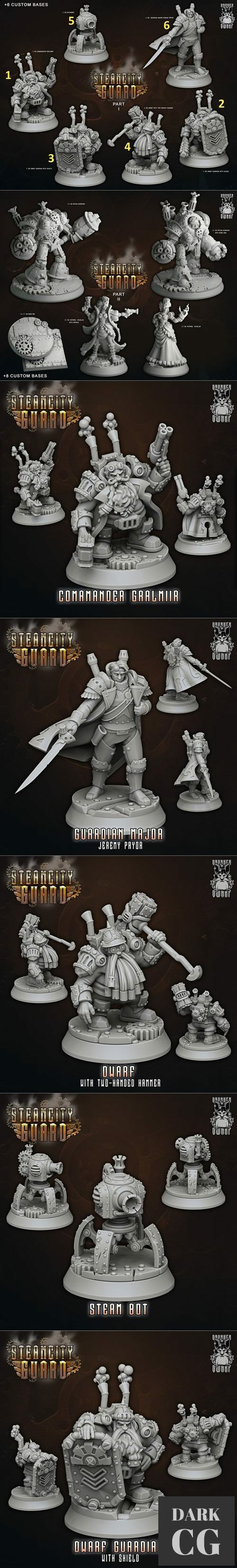 Drunken Dwarf Steamcity guard part 1-2 – 3D Print