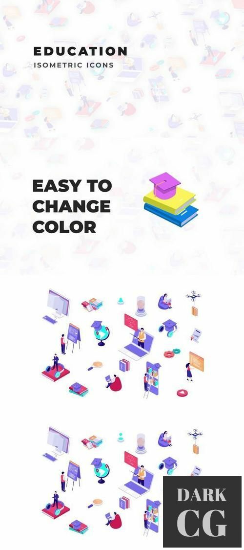 Education Isometric Icons 36117887