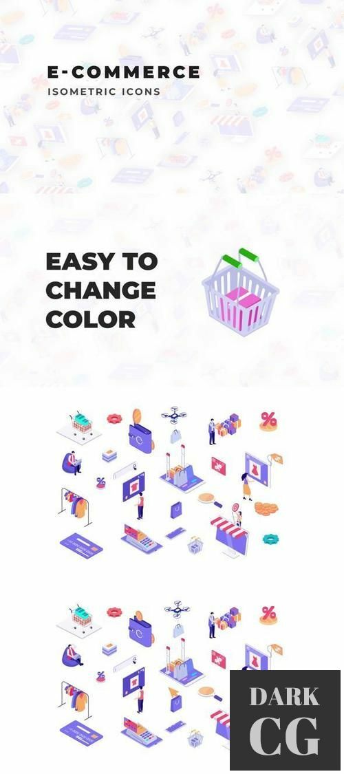 E-Commerce - Isometric Icons 36117863