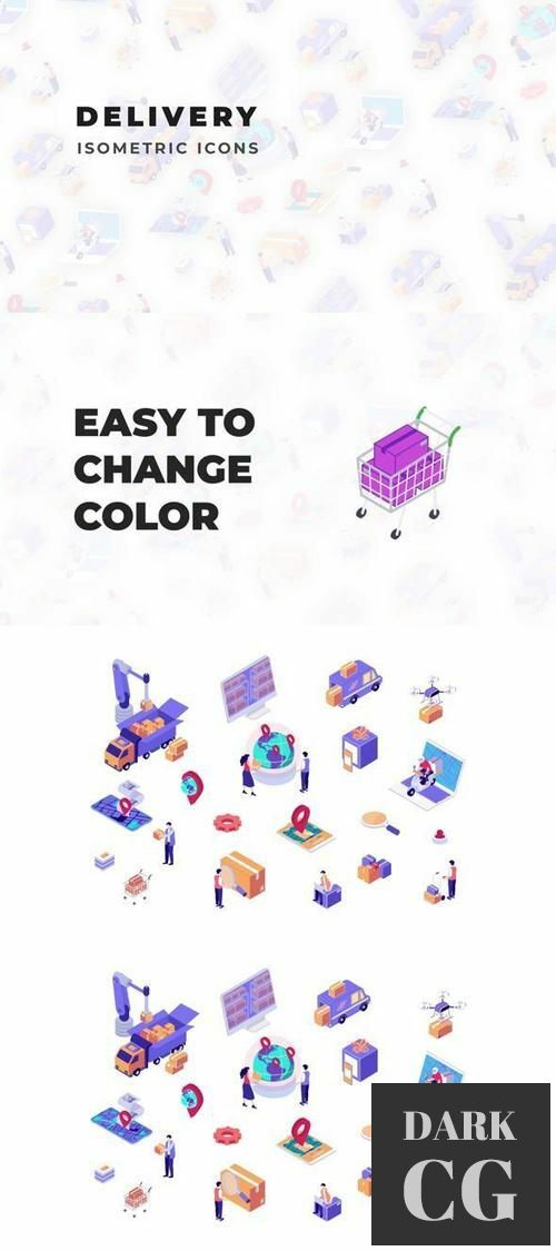 Delivery - Isometric Icons 36117697