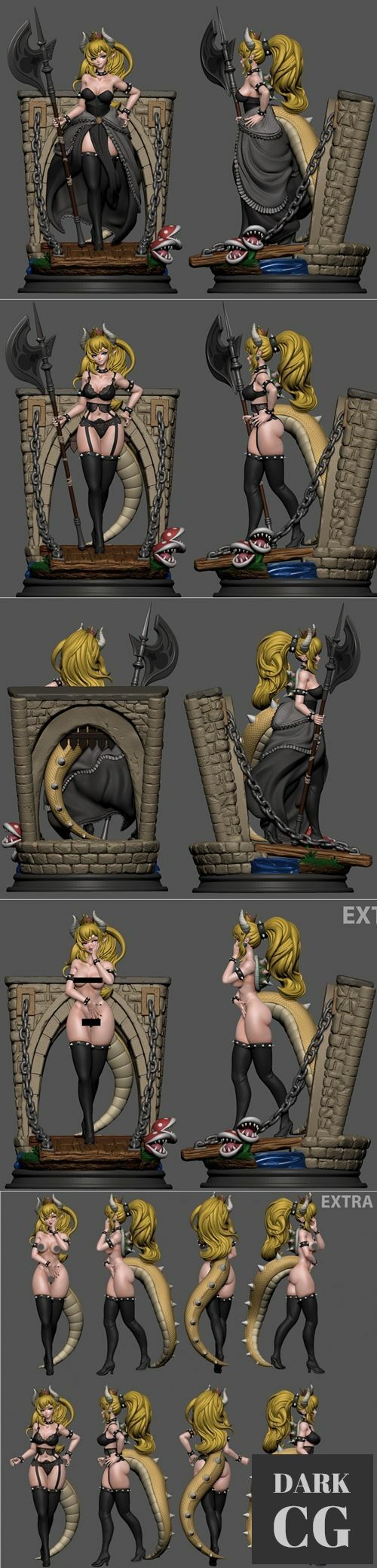 Battle Axe Bowsette – 3D Print