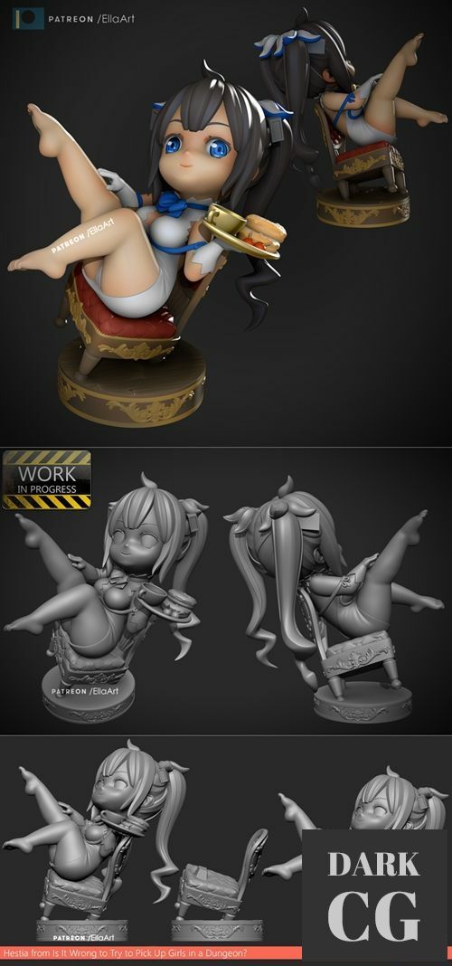 Hestia Chibi – 3D Print