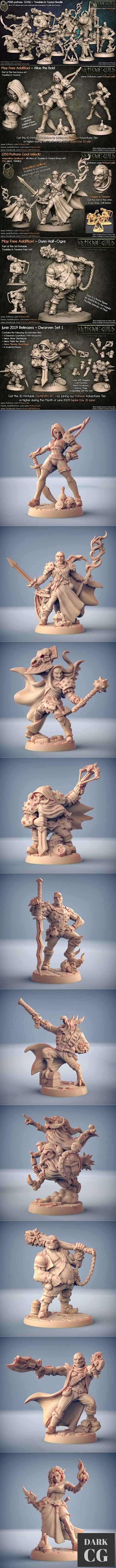 AG Troubles in Taverns - 11 Heroes – 3D Print