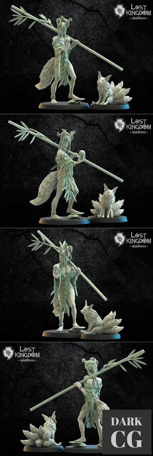 Hanako - Kitsune Druid – 3D Print