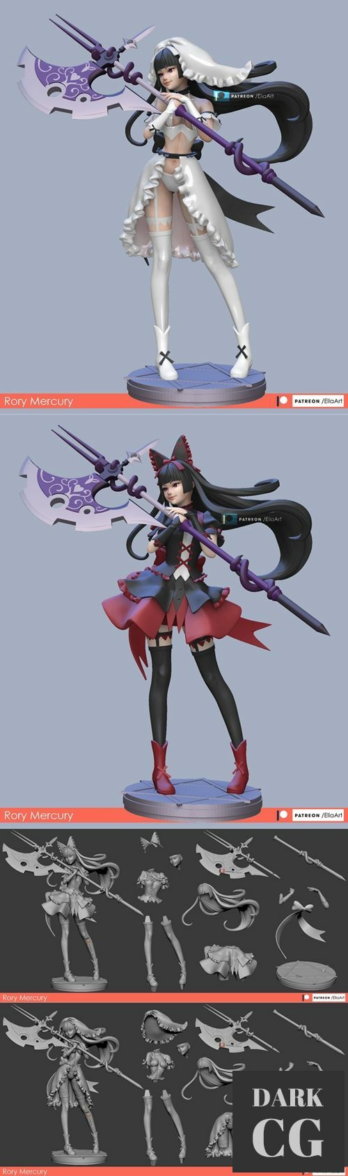 3D Model GATE RoryMercury Version 1 and 2 3D Print