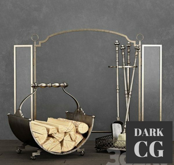 3D Model Fireplace accessories