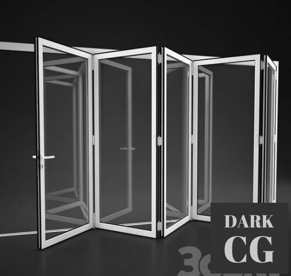 3D Model Folding doors Alumil
