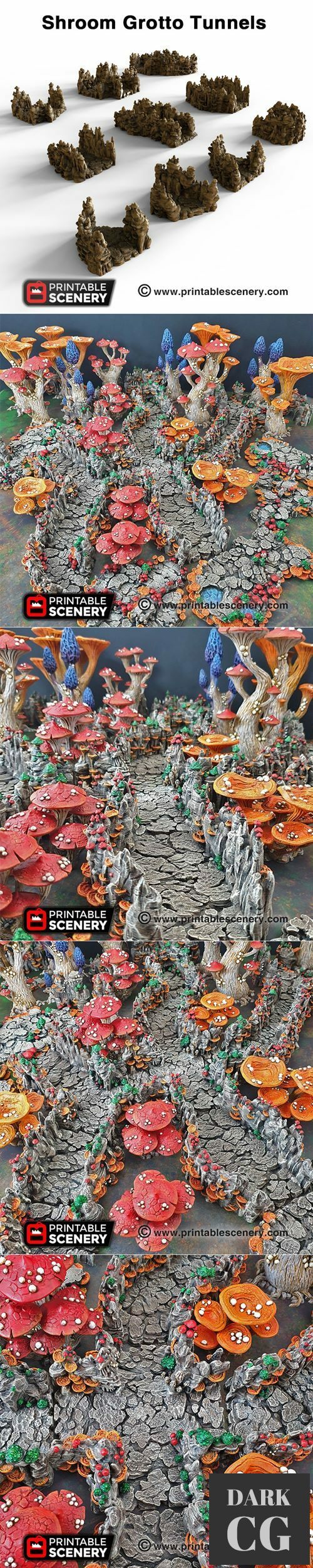 Shroom Grotto Tunnels – 3D Print