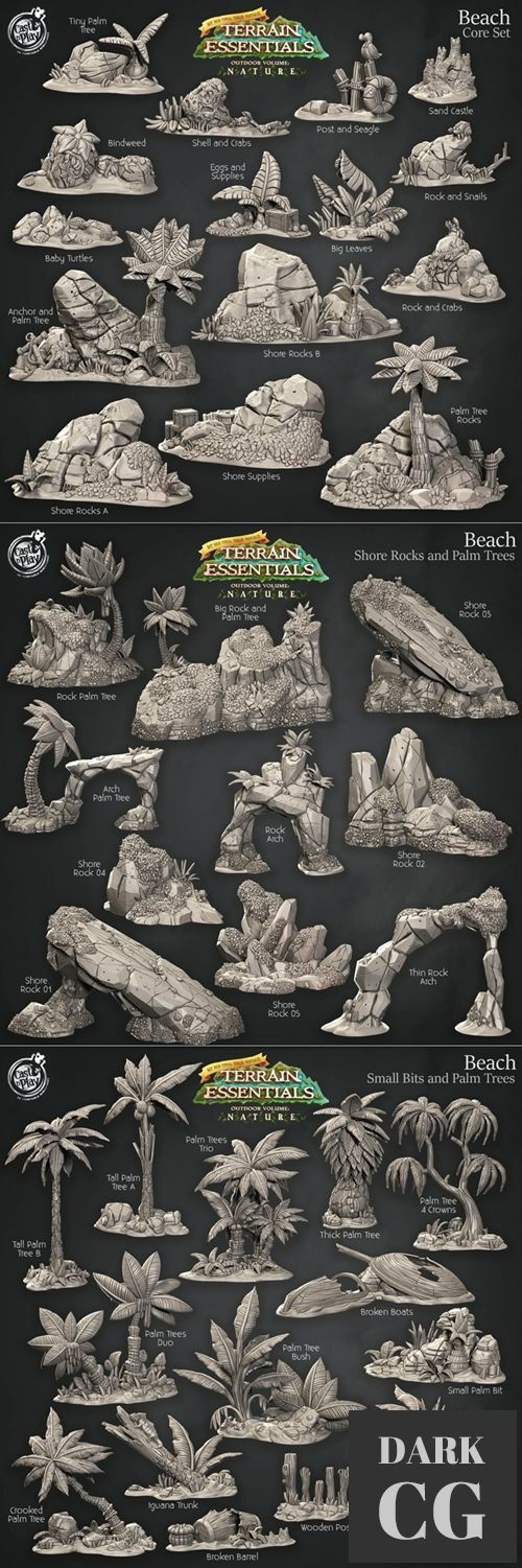 Beach Terrain Set – 3D Print