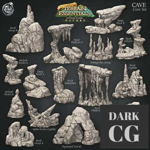 Cave Terrain Set – 3D Print