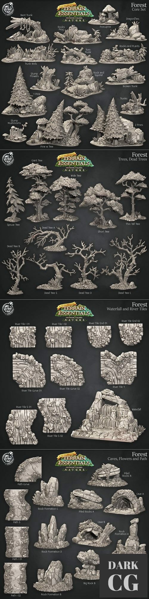 Forest Terrain Set – 3D Print