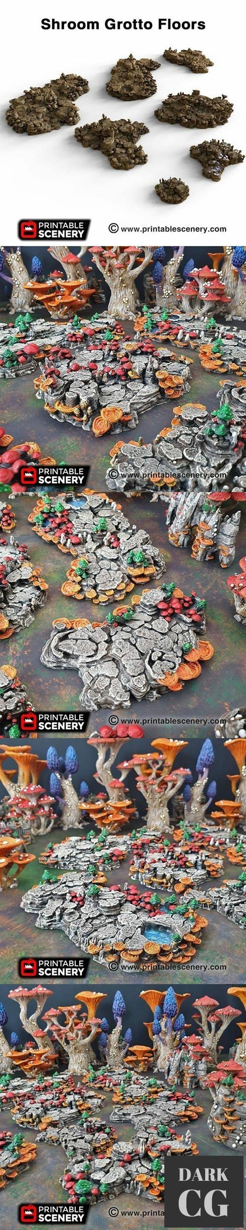 Shroom Grotto Floors – 3D Print