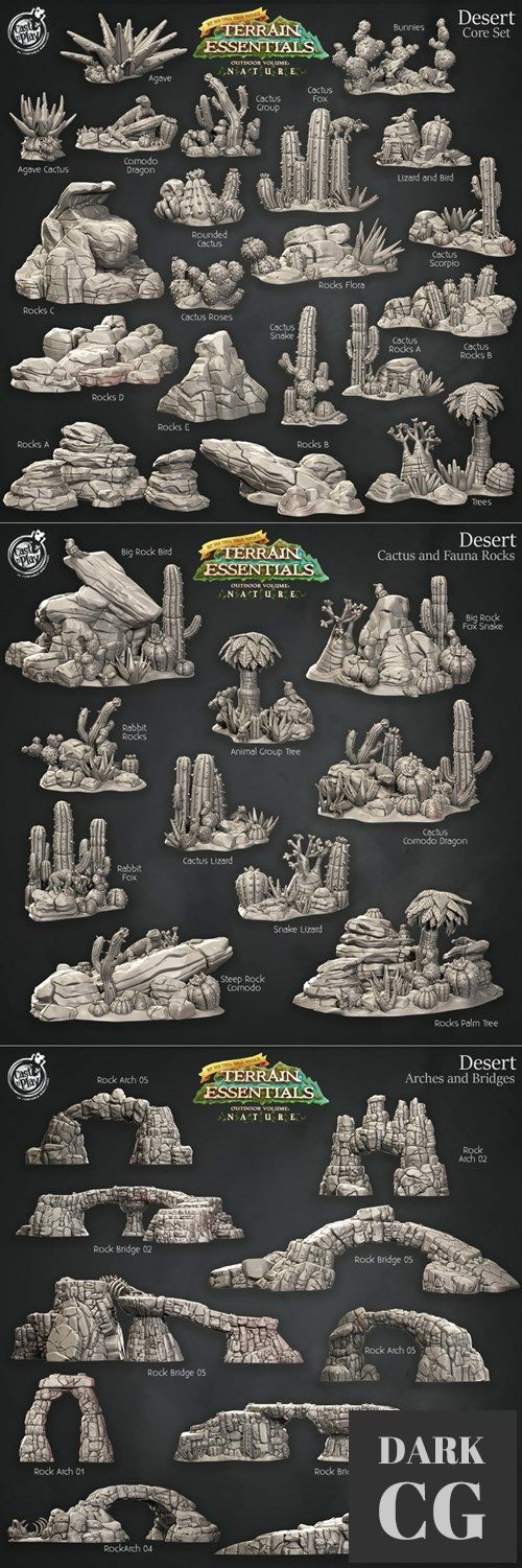Desert Terrain Set – 3D Print