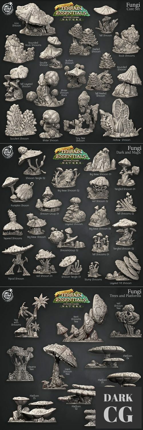 Fungi Terrain Set – 3D Print