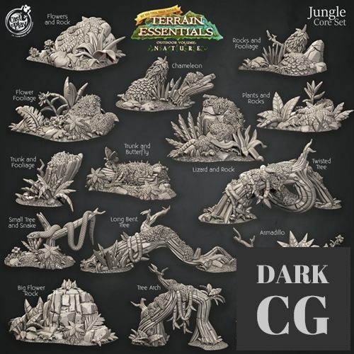 Jungle Terrain Set – 3D Print