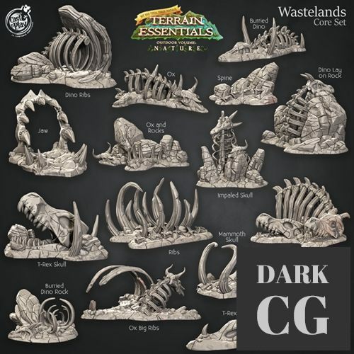 Wastelands Terrain Set – 3D Print