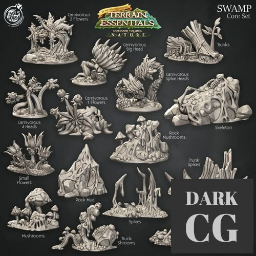 Swamp Terrain Set – 3D Print