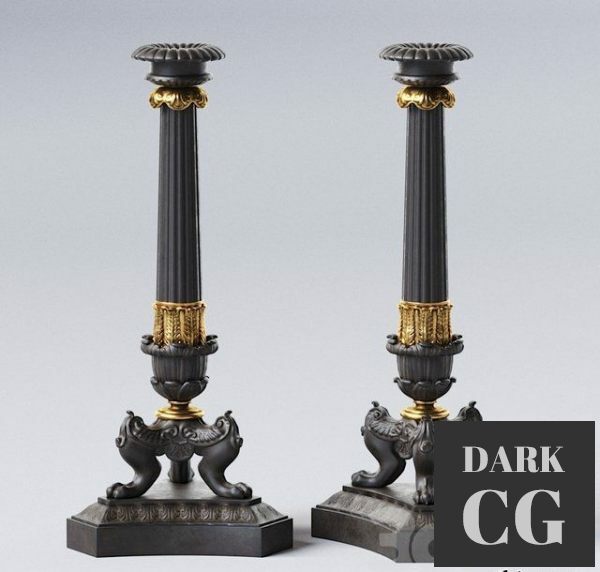 3D Model Big Empire Candlestick