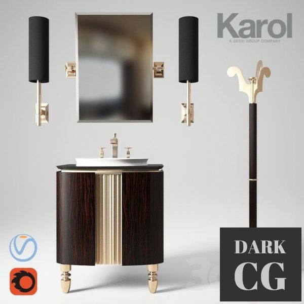 3D Model Furniture for bathrooms Karol Bania