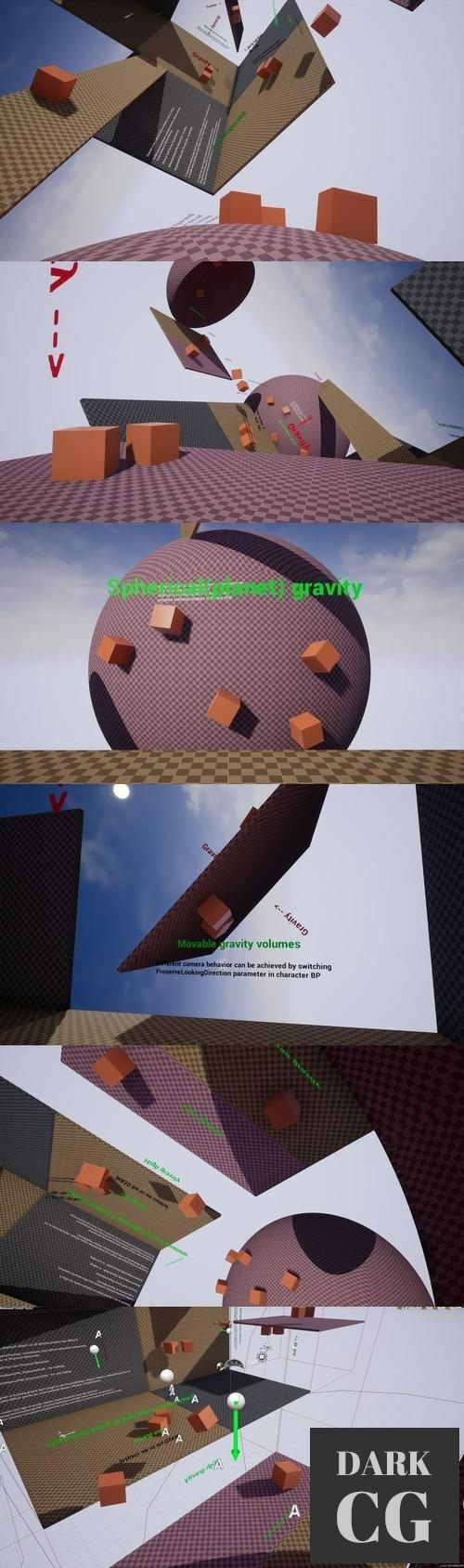 Unreal Engine Directional Gravity for Physics and Movement