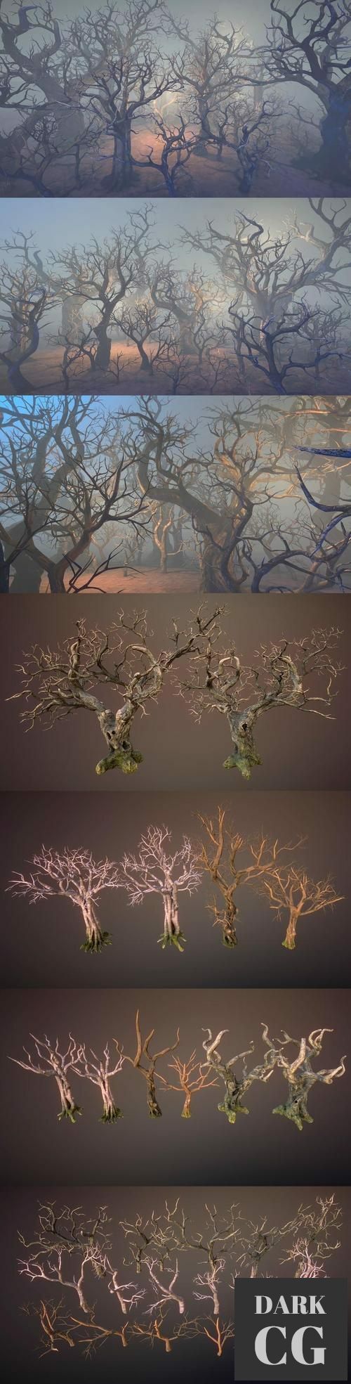 Unreal Engine Dried trees
