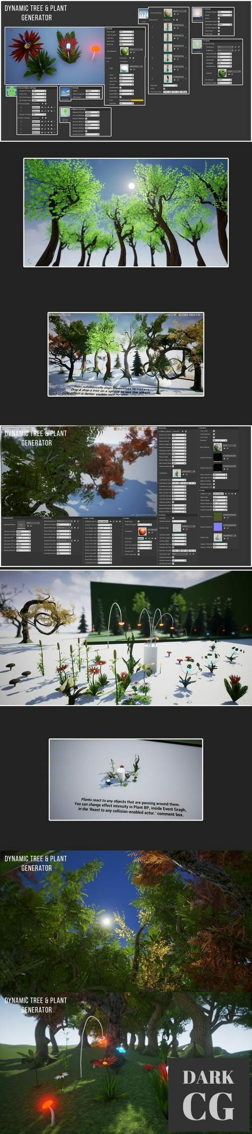 Unreal Engine Dynamic Tree Plant Generator
