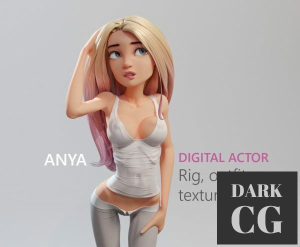 3D Model Anya Stylized Digital Actor